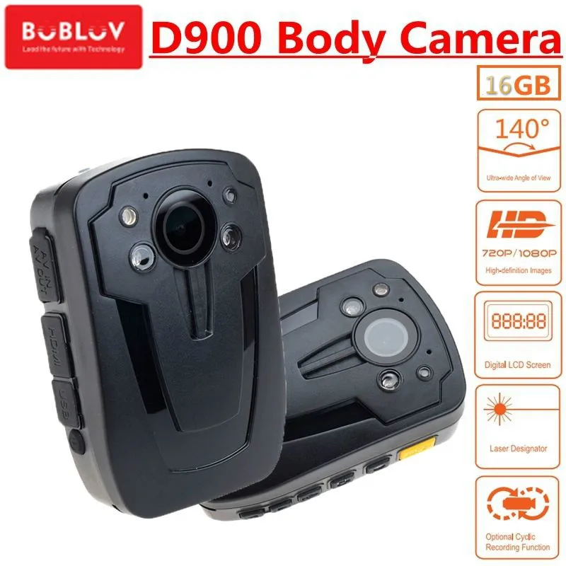 

BOBLOV Body Worn Police Camera D900 Novatek 96650 16GB HD1080P Mini Camcorder Wearable Cam IR Night Vision Video Audio Recording