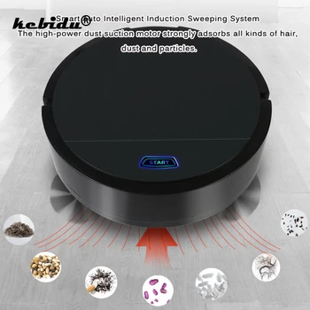 

kebidu Auto Floor Vacuum Remote Control Cleaner Robot Microfiber Home Smart Robotic Mop Floor Corners Dust Cleaner Sweeper