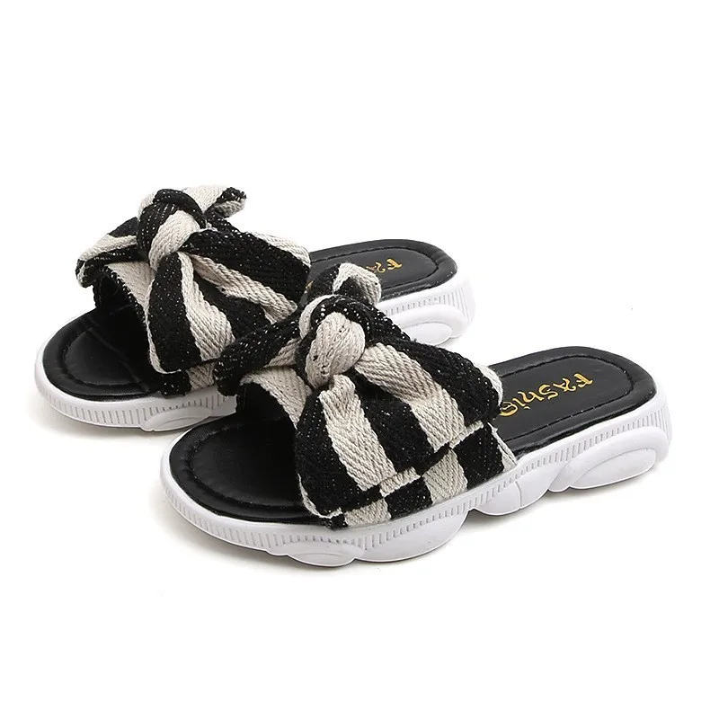 CNFSNJ летняя детская обувь детские сандалии тапочки на резиновой подошве для девочек домашняя обувь для маленьких мальчиков сандалии с бабочкой 26-36