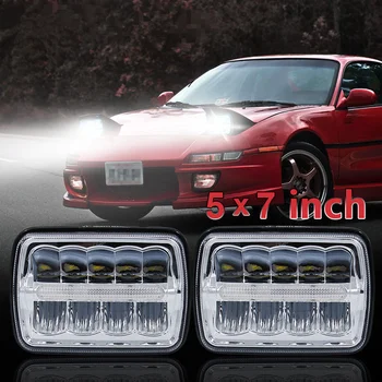 

Pair 7x6 Inch 5x7" Square Reflector Sealed Beam Headlamp For Jeep Wrangler Truck 5x7" Led Headlights For Cherokee Comanche