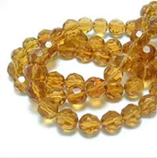 

10MM half handmadecut surface beads (brownish yellow) 35pcs/pack free shipping