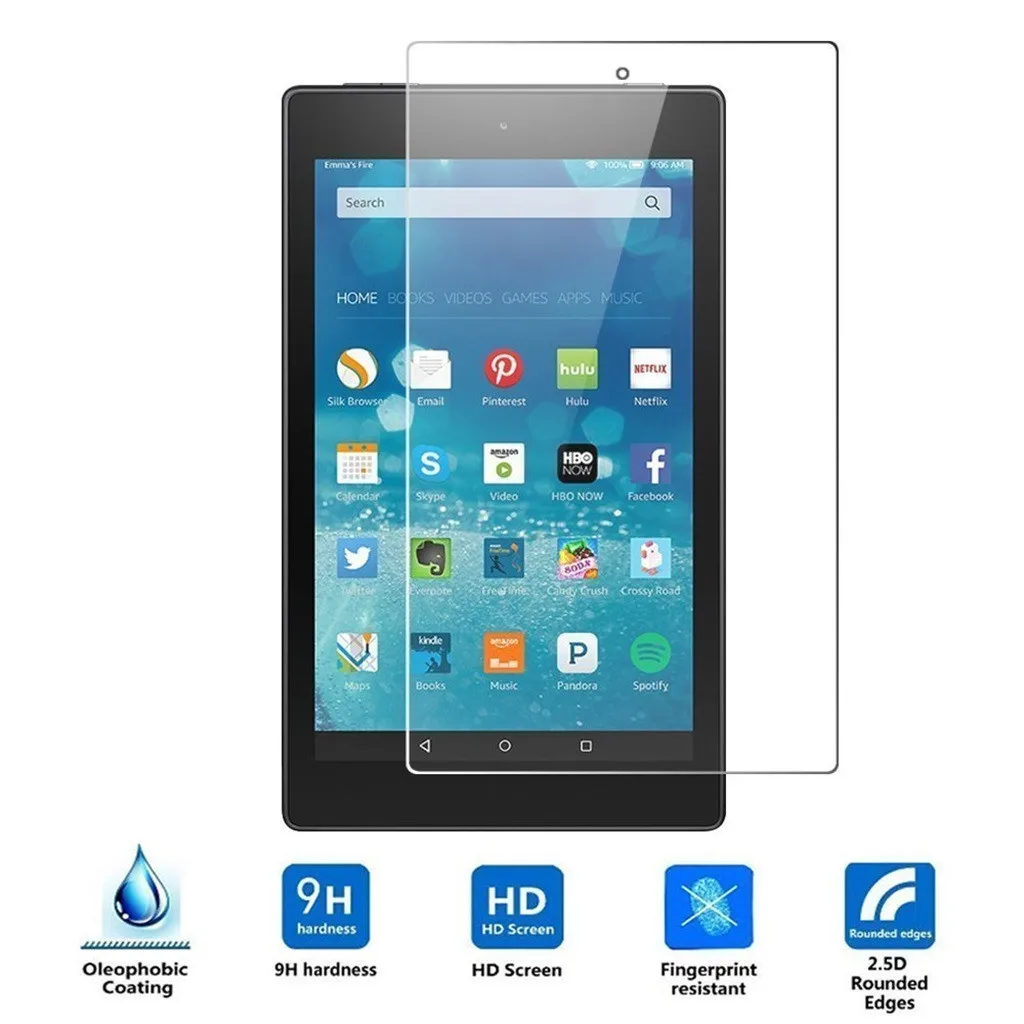 

9H Tempered Glass Screen Protector Flim For Amazon All-New Fire 7 2019 Tablet