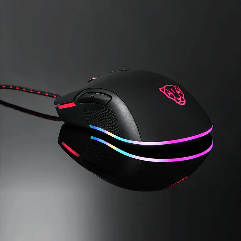 Motospeed V70 12000DPI оптическая RGB подсветка эргономичная геймерская мышь для ПК