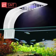 SMARTPET ультра тонкий водонепроницаемый светодиодный светильник для аквариума 5 Вт 10 Вт водная пресноводная лампа клип-на светодиодный водные растения растут освещение