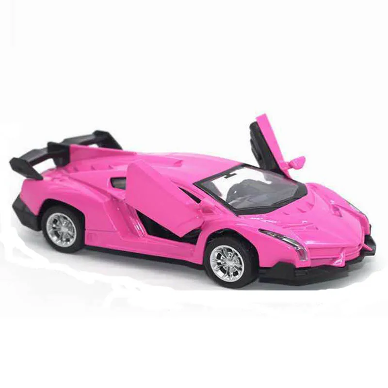 Спортивный автомобиль, литая под давлением модель автомобиля, игрушка для детей на день рождения, рождественские подарки, коллекция игрушек - Цвет: Розовый