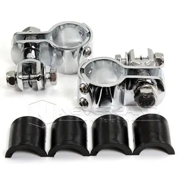 

1" 1 1/4" Highway Bars Front Rear Footrest Foot Peg Clamp Mount kit for Harley Honda Yamaha Freeshipping D10
