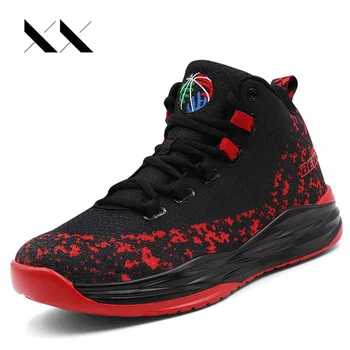 

Air Mesh Sport Basketball Shoes For Men Breathable Outdoor Cushion Sneakers High Top Ankle Boots Athletic Training Baloncesto
