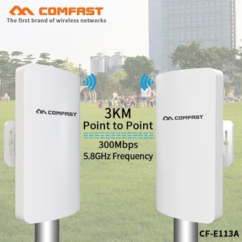 

2pcs point to point 3km range 5GHz Outdoor mini CPE Wifi Repeater 300Mbps wireless bridge Wi-fi Antenna Nanostation AP CF-E113A