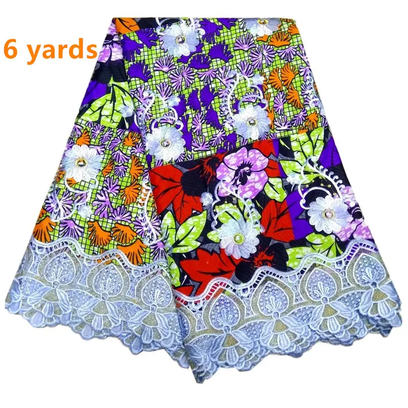 

wax cloth Lace High Quality Embroidered Wax Lace Fabric 2018 African Lace Fabric Wax For women dress lblm043