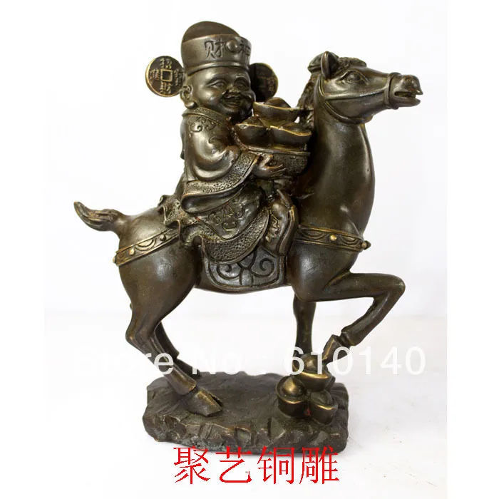 

Bronze sculpture, copper the god of wealth decoration mammographies like crafts