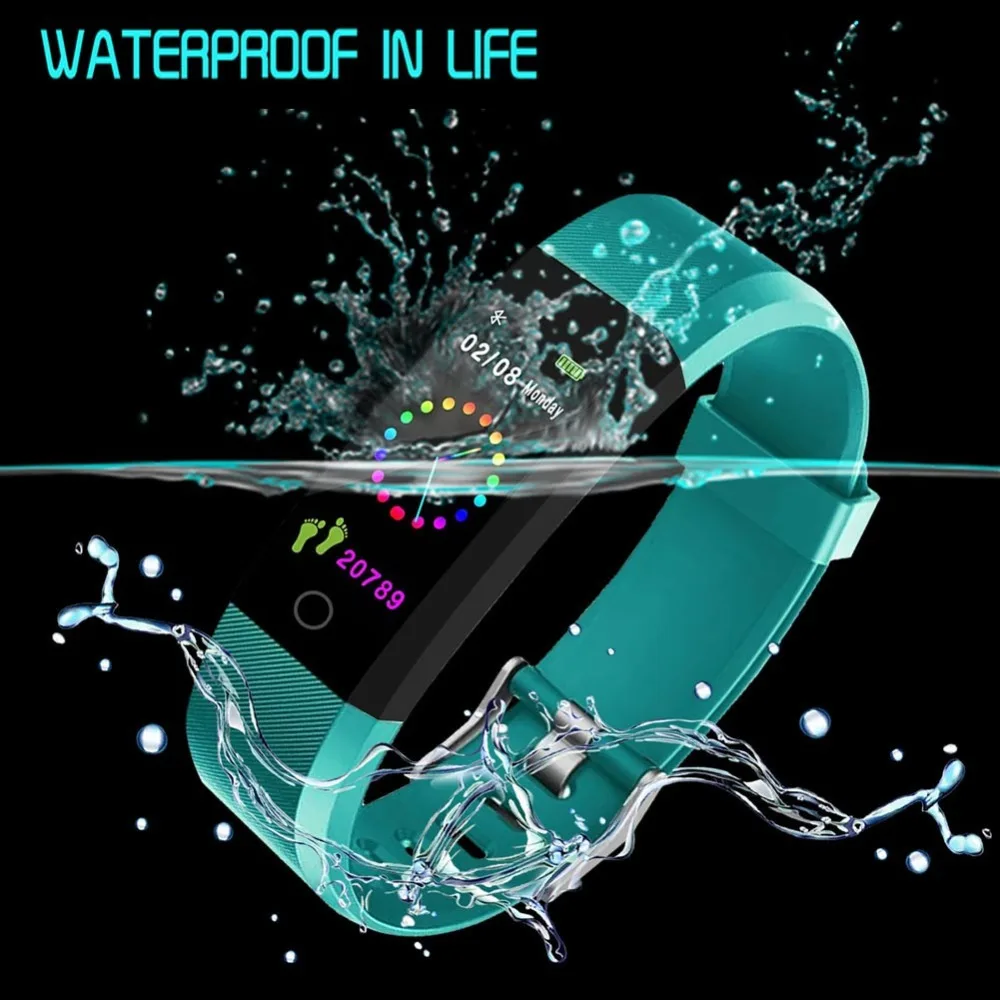 

Original Waterproof Smart Bracelet Watch Heart Rate Fitness Tracker Smart band for Xiaomi Mi Band 2 3 Huawei Honor Band 4