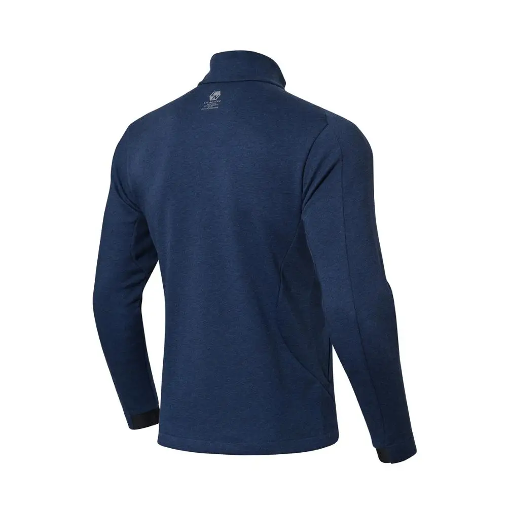 Li-Ning мужской тренировочный свитер, теплая оболочка, удобный, обычный крой, хлопок, полиэстер, подкладка, Спортивная Толстовка, AWDN865 MWW1450
