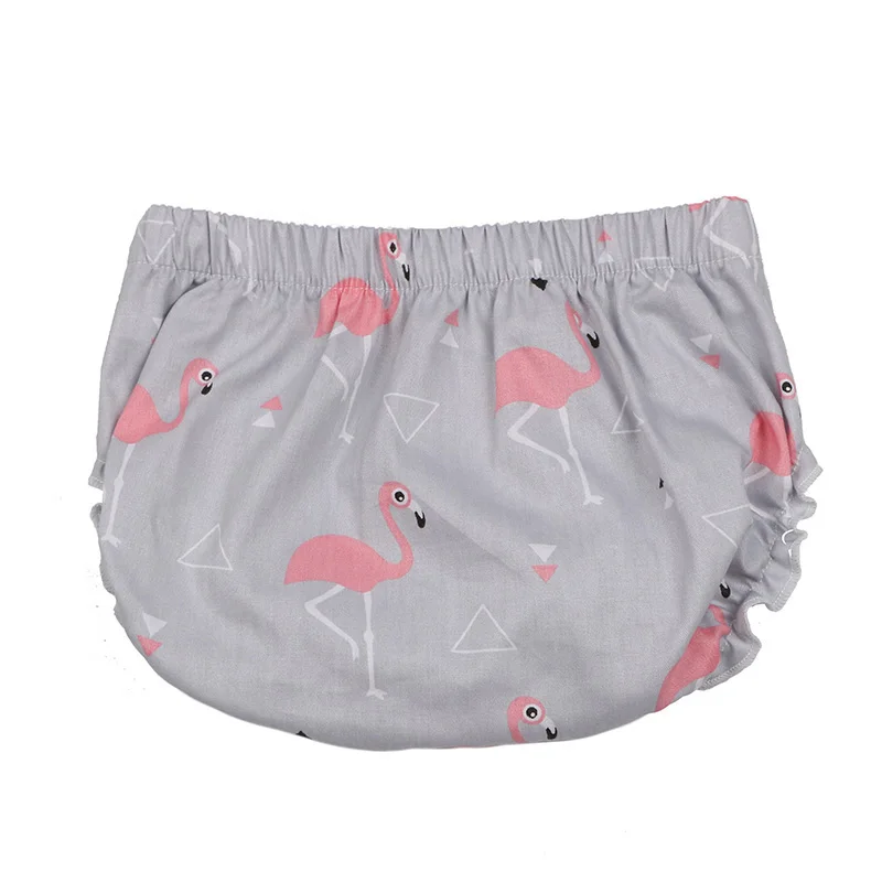 Flamingo Baby Bloomers Newborn Baby Cotton Nappy Cover Shorts Floral Print Little Girl Sunsuit Bohemian Baby Clothes (4)