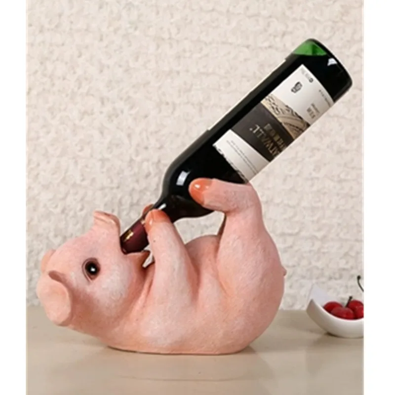 Европейский стиль моделирование Свинья красный стеллаж для вина кабинет
