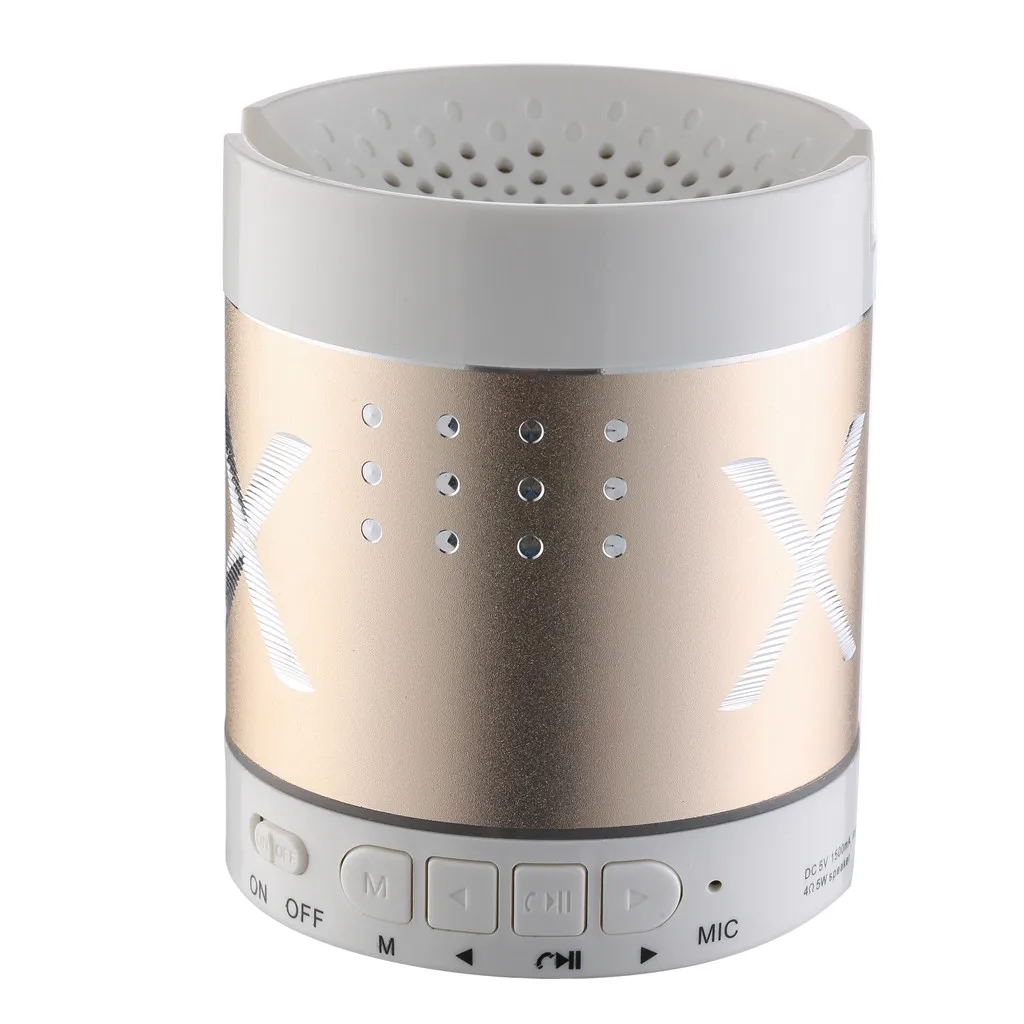 Портативный беспроводной мини динамик USB Радио bluetooth-динамик fm Золотой