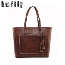 KMFFLY Luxury Brand Women Shoulder Bag Soft Leather TopHandle Bags Ladies Tassel Tote Handbag Designer Handbags