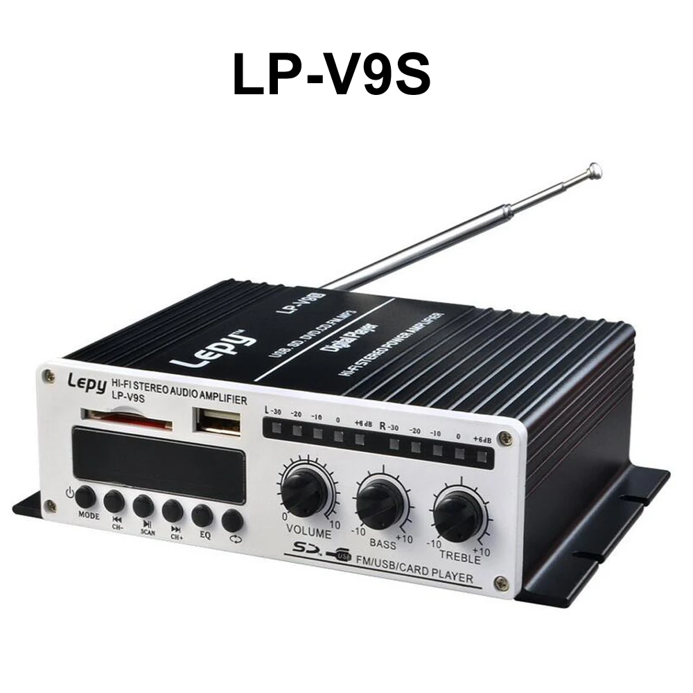 LP-V9S Привет-fi Стерео Цифровой Усилитель Мощности автомобиля USB SD DVD CD FM MP3 плеер 2x20 Вт 2CH авто усилитель