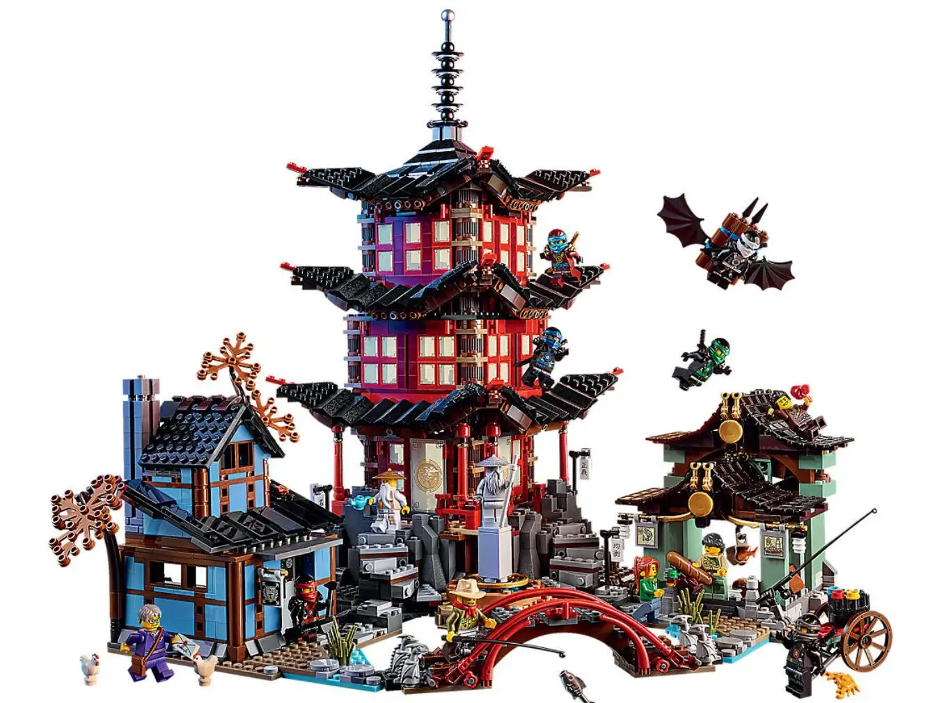 

Bela 10427 Ninja Series 70751 Temple of Airjitzu 2051Pcs Building Blocks Toys Compatible With Legoings