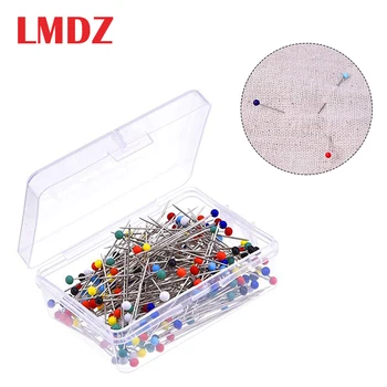 

LMDZ100/50Pcs Ball Glass Head Pins Multi-Color Sewing Pins Straight Quilting Pins For Dressmaker Jewelry Decoration Push Pins