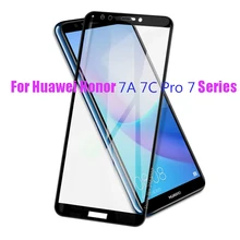 3D полное покрытие стекло для Huawei Honor 7A Pro 7C 5,45 5,7 5,99 дюймов защита для Huawei Y5 Y6 Y7 Y9 prime полный клей