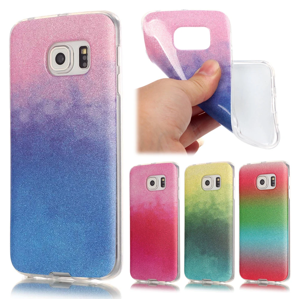 Luxury Glitter Bling Soft For Coque Samsung Galaxy S6 Edge Case