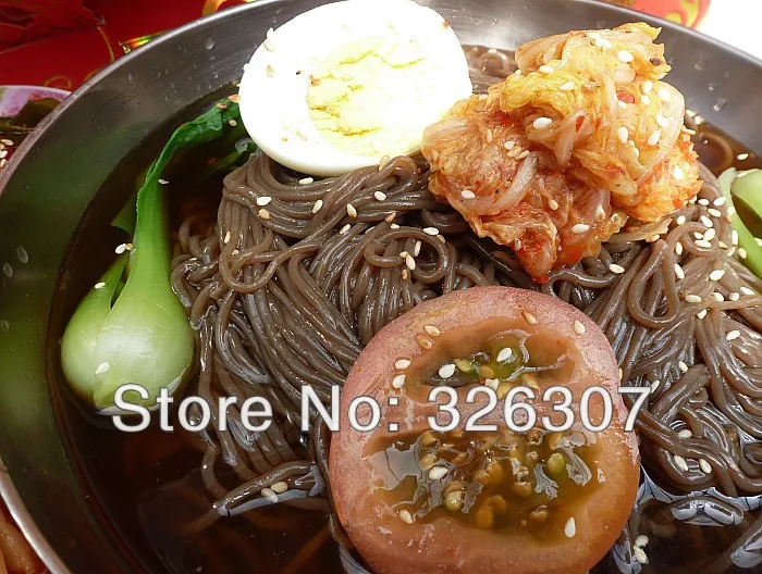 Korean cold buckwheat noodles Korean soba noodle soup with buckwheat
