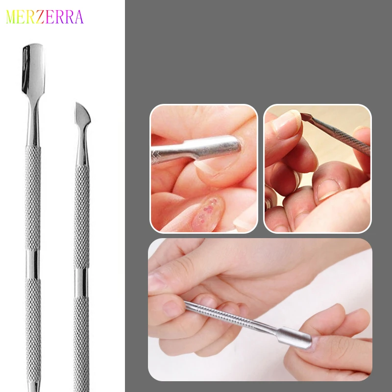 

1pcs Silver Stainless Steel Stick Tool for Removing Gel Triangle Rod Gel Cuticle Pusher Nail Art Tool Manicure Kit
