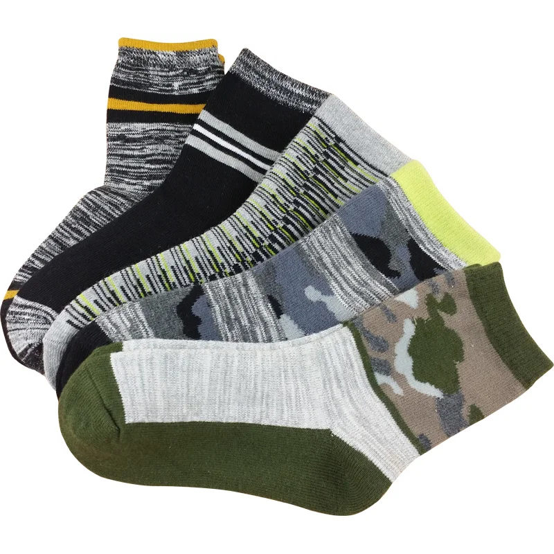 

Children Wit Winter New Children Socks Cotton Camouflage Boys Girls Socks 1- 10 Year Kids Socks 5 Pairs / lot