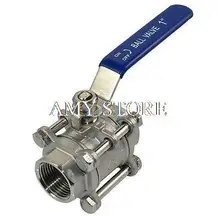 " резьбовой Женский BSPP триплет 304 из нержавеющей стали шаровой клапан полный порт 1000WOG