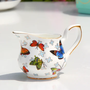 

Ceramic Bone China Porcelain Drinkware Afternoon Black Tea Coffee Mug Pull Flower Cylinder Milk Cup Sugar Jar Milk Tank Storage