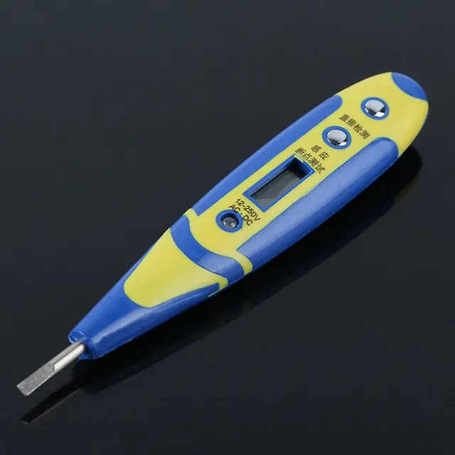 Digital Non-Contact Induction Test Pen Screwdriver Electrical Tester LED Light Power Tool Household