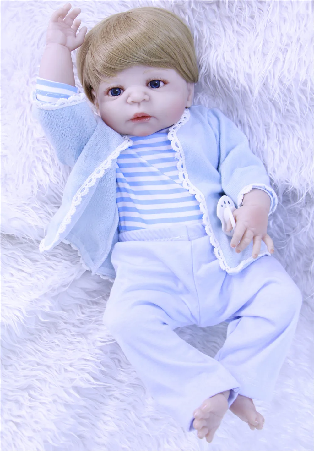 Кукла reborn Baby 55 см силиконовая кукла Reborn настоящая NPK для девочек и мальчиков на