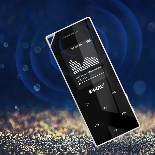 RUIZU D05 Metal Bluetooth MP3 Player Portable Audio 8GB Sport Mp3 Music Player With Built-in Speaker FM Radio Support TF Card