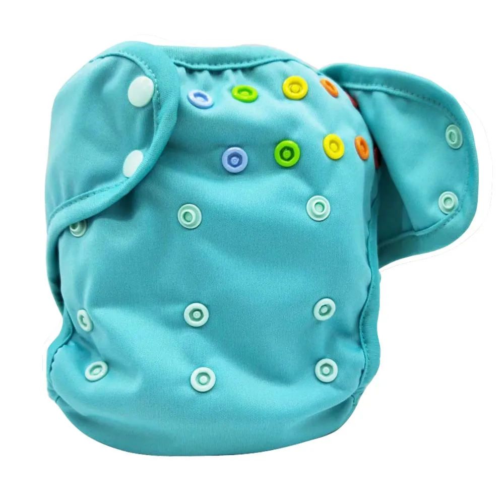 one size waterproof baby diaper cover rainbow colorful snaps baby cloth