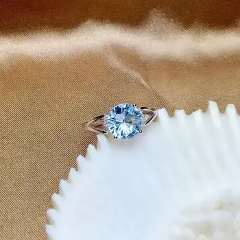 

shilovem 925 silver sterling rings real natural topaz open trendy fine Jewelry party new wholesale gift 8*8mm mj0808221agb