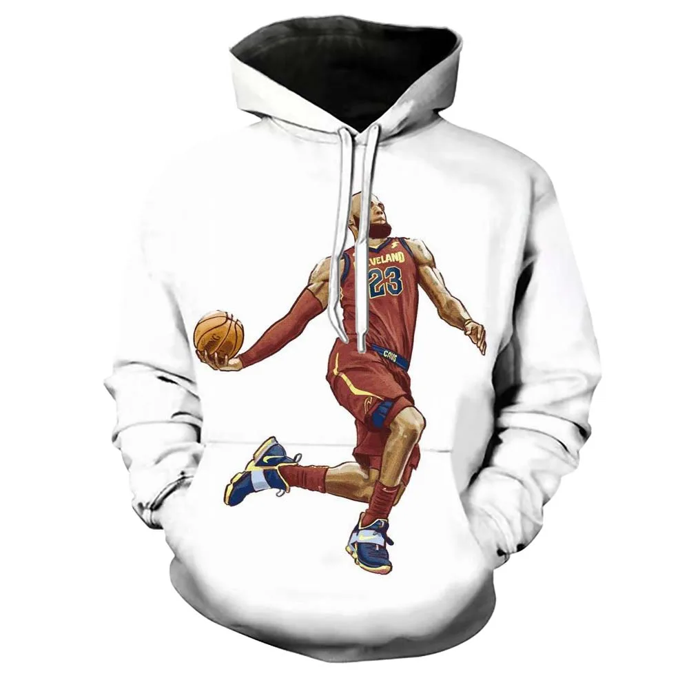 

LOS Basketball Hoodie Mens USA Basketballer Same Jersey Paragraph 3D Hoodies Men's/Women's Sweatshirt Streetwear Hip Hop Hoodies