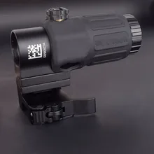 Увеличительное стекло G33 Airsoft 3X с переключателем на сторону, быстросъемное крепление QD для охоты, черный песок и красный цвет