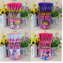 12 шт. 72 шт. подарка детей Школа и детских садов Миньоны карандаш мультфильм печатает дети дерева и рисунок стандартных карандашами не-токсичных HB