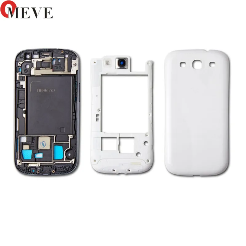 

Full Housing for Samsung Galaxy S3 I9300 i9305 s3 neo 9300i 9308i Front Frame+Middle Frame+Battery Cover door Repair Parts