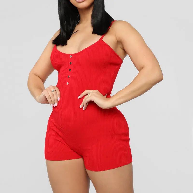 

2019 New Spring Autumn Women Knitted Bodycon Sexy Stretchy Tank Playsuits Lady Sleeveless Skinny Camis Jumpsuit Bodysuits Romper