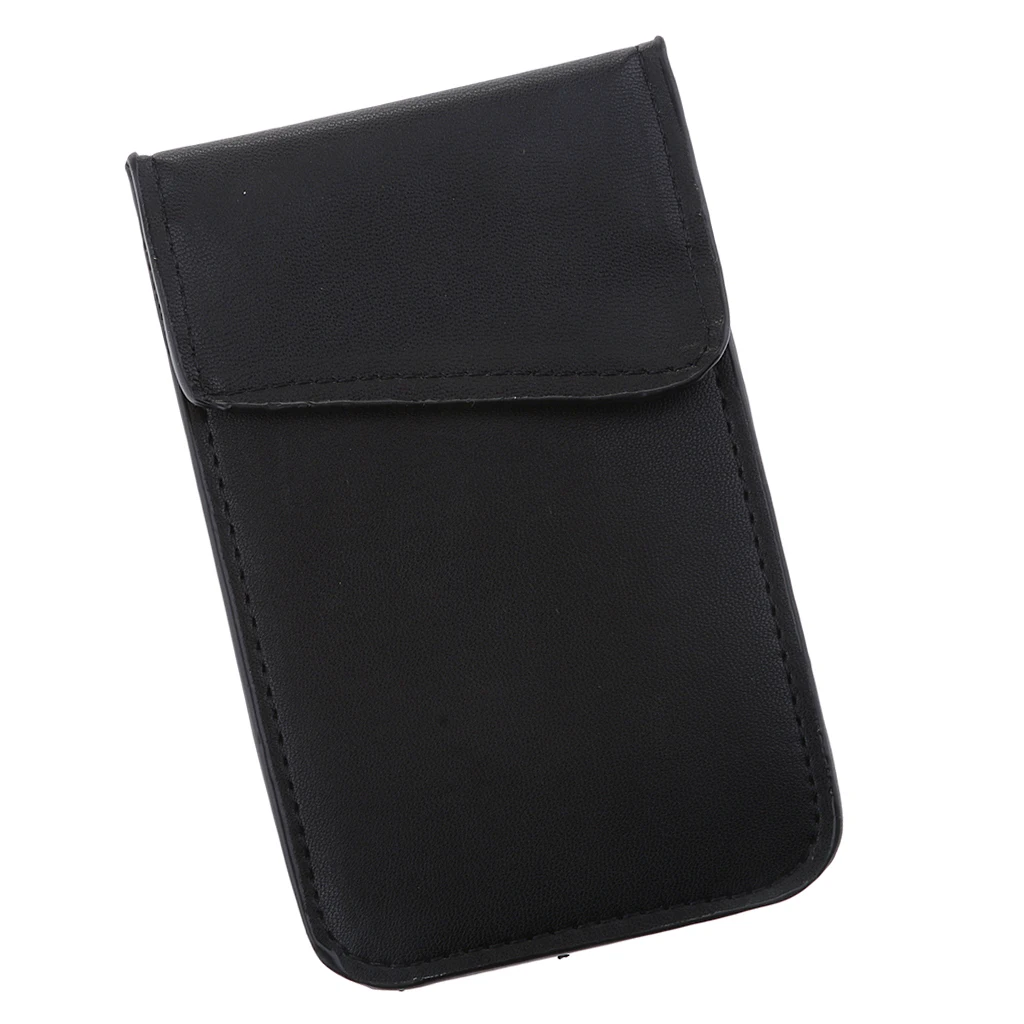 Premium Signal Blocker Pouch Case, Key Entry Fob Guard Signal Blocking Pocket For Car Key, Credit Card Black