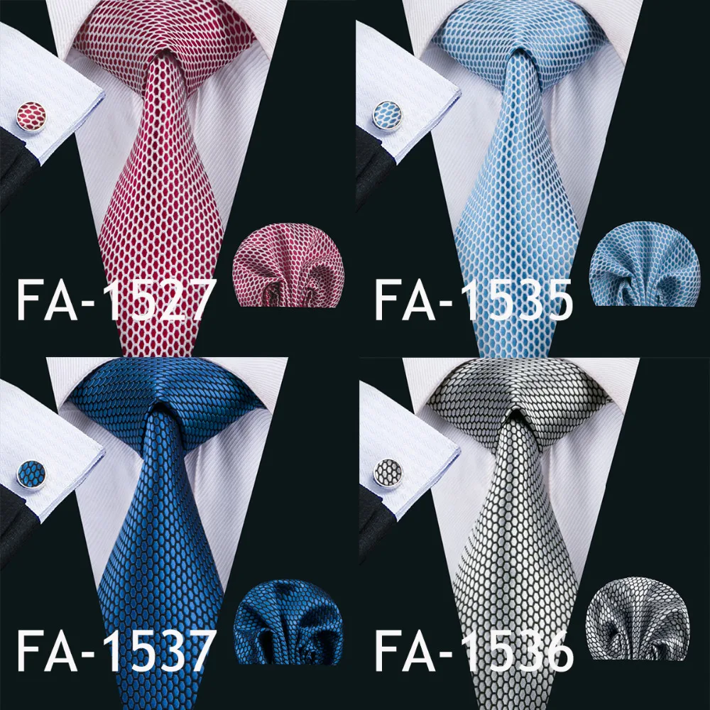 Новое поступление, мужской галстук для мужчин, 16 цветов, набор галстуков, модный, шелк, галстук на шею, Hanky, запонки, набор для свадьбы, вечеринки, бизнеса