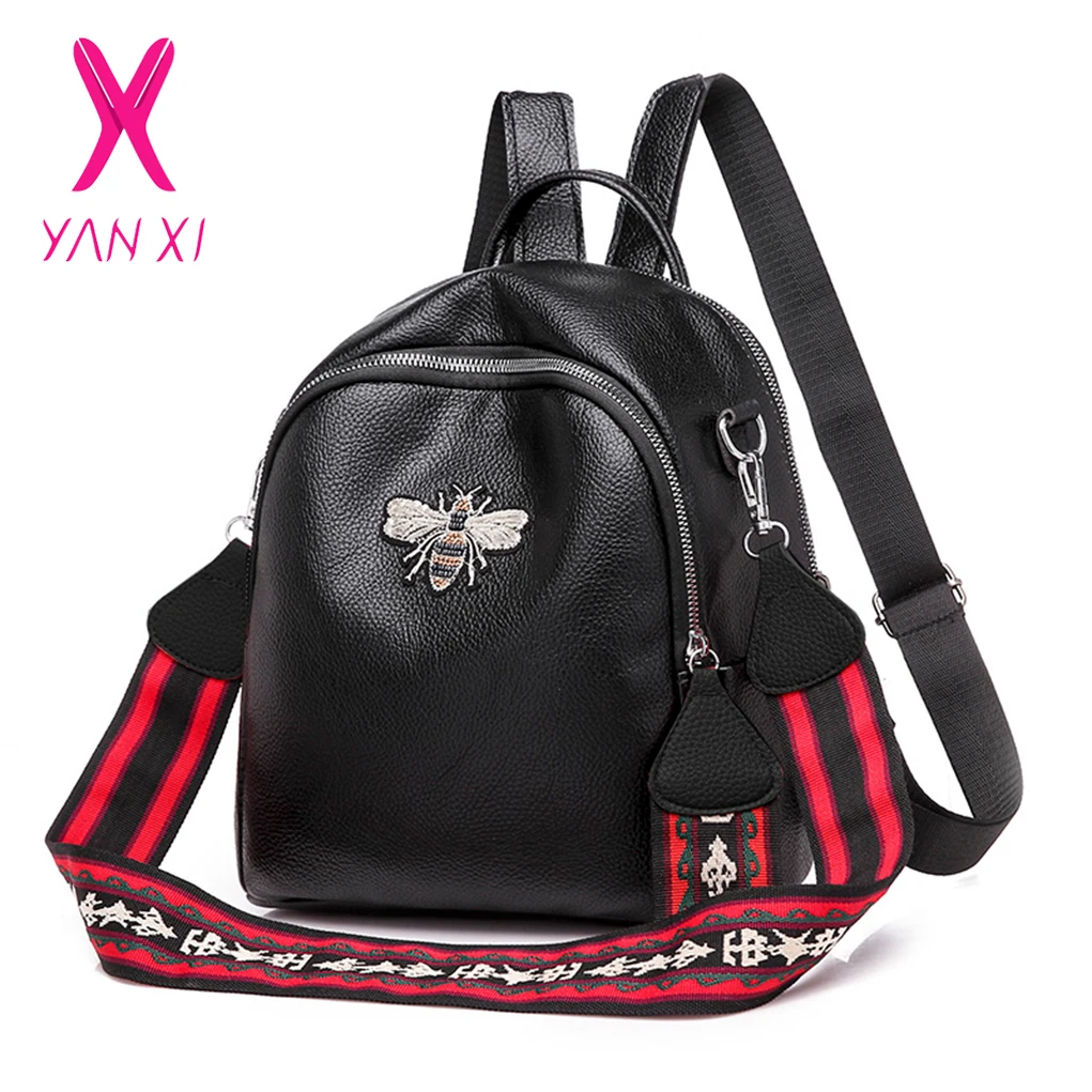 YANXI New Small Bee Pu Leather Girls Small Cute Travel Backpack Women Backpacks 2018 Sac A Dos ...