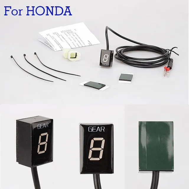 Universal Motorcycle 1-6 Level Ecu Plug Mount Speed Gear Display Indicator For Honda NC700 CBR500R CBR1000RR CB500F VFR800F