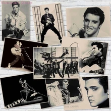 Элвиса Пресли плакаты Рок Музыка плакат Винтаж Ретро настенный домашний декор крафт-бумага кафе бар MU30