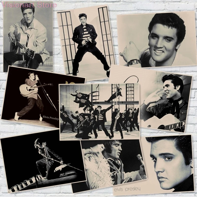 Постеры Elvis Presley Постер рок музыки винтажный Ретро настенный домашний декор крафт