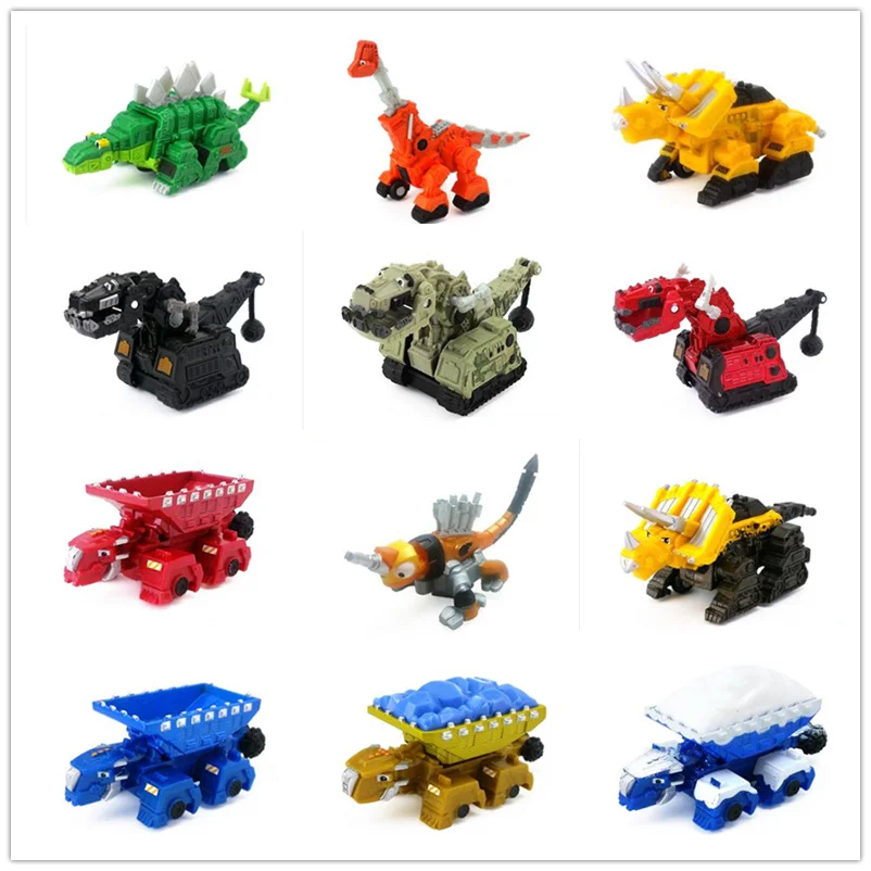 FGHGF Dinotruxs Dinossauro Caminhão Rollodon TY Rux Dozer Skya Ton-Ton Scoot Pounder Garby Figuras Para Kidy Presente
