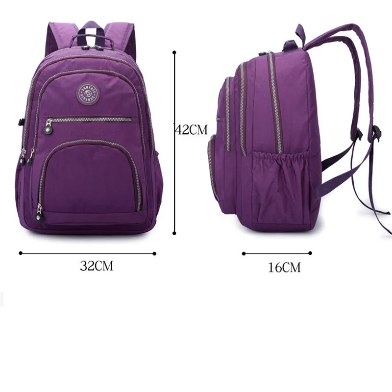Школьный рюкзак для девочек-подростков Mochila Feminina Kipled, женские рюкзаки, нейлоновый водонепроницаемый повседневный рюкзак для ноутбука, женский рюкзак