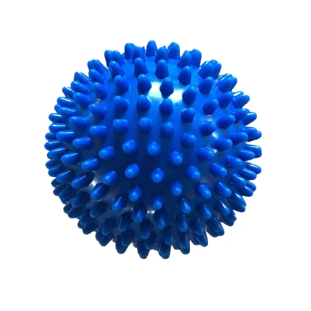 7 см 6 цветов ПВХ коврик для фитнеса шарики для массажа рук ПВХ подошвы Ежик сенсорный хват тренировочный мяч портативный шар для физиотерапии - Цвет: Синий