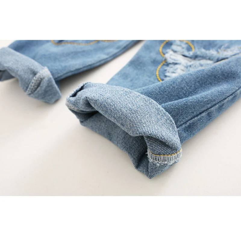 Melario/джинсы для мальчиков, коллекция года, весенние джинсы для девочек, детские штаны с рисунком, детские джинсовые брюки, детские темно-синие штаны